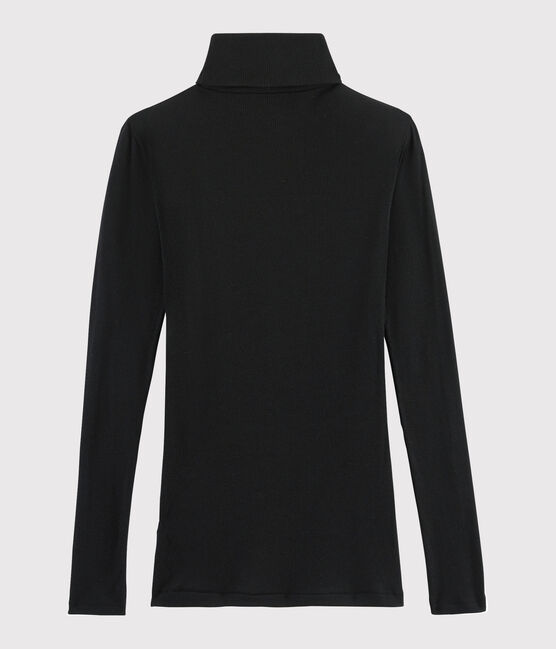 Sous pull en laine et coton Femme NOIR