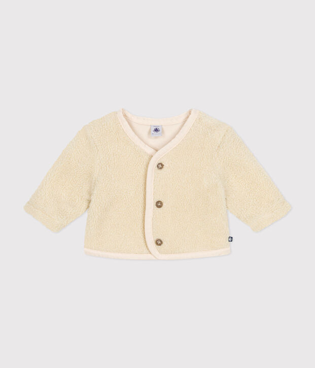 Babyvestje van sherpa ecru