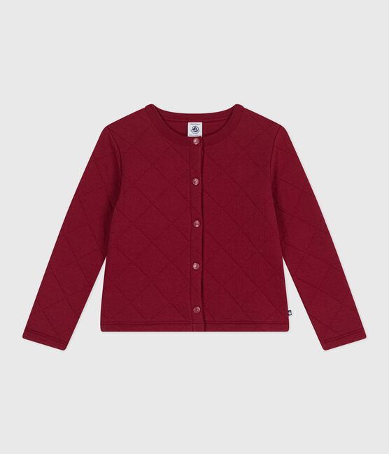 Effen katoenen cardigan voor kinderen AMARANTE