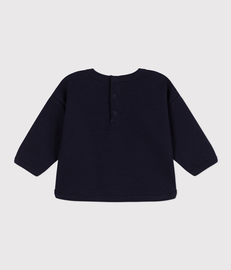 Sweatshirt b&eacute;b&eacute; en molleton bleu