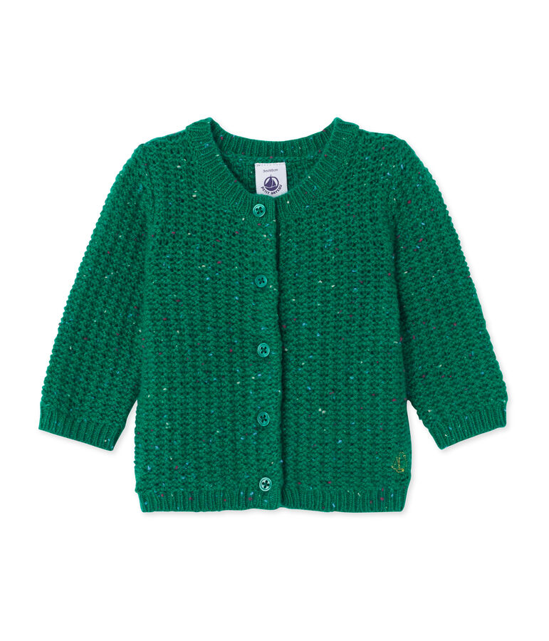 Cardigan in wolmix voor babymeisjes groen