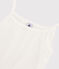 Iconisch katoenen Damesshirt met spaghettibandjes wit MARSHMALLOW