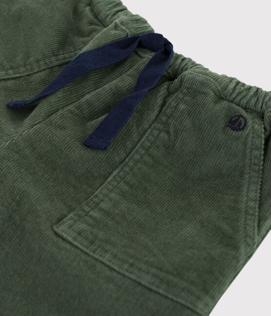 Ribfluwelen broek voor baby's groen VALLEE