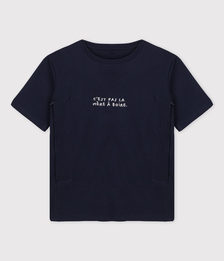 T-shirt voor borstvoeding Tajinebanane x Petit Bateau blauw SMOKING