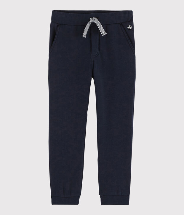 Pantalon molleton enfant gar&ccedil;on bleu marine