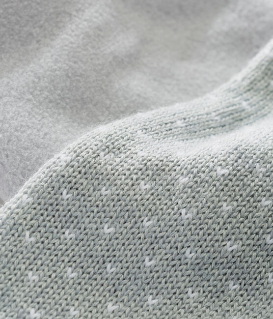 Uniseks jacquardgebreide sjaal grijs SUBWAY/wit MARSHMALLOW