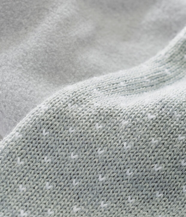 Echarpe jaquard b&eacute;b&eacute; mixte gris/blanc