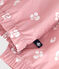 Windjack met bloemenprint voor kinderen roze CHARME/wit MARSHMALLOW