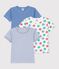 Setje met katoenen T-shirts met korte mouw en sterretjesprint voor kinderen multicouleur