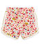 Short met print voor babymeisjes wit MARSHMALLOW/wit MULTICO