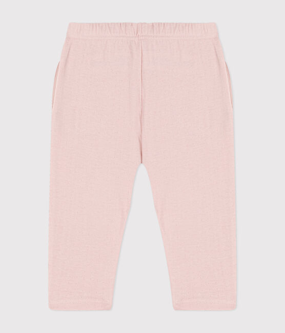 Effen broek in tubic voor baby's roze SALINE