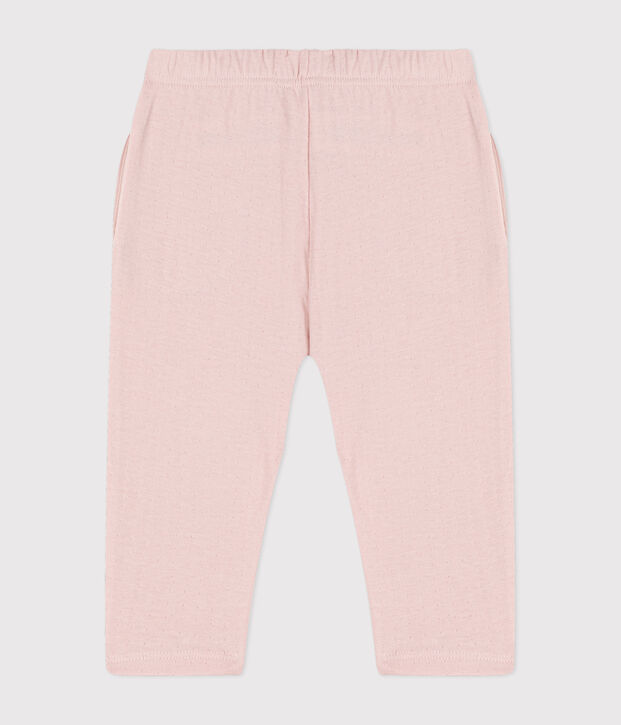 Effen broek in tubic voor baby's roze