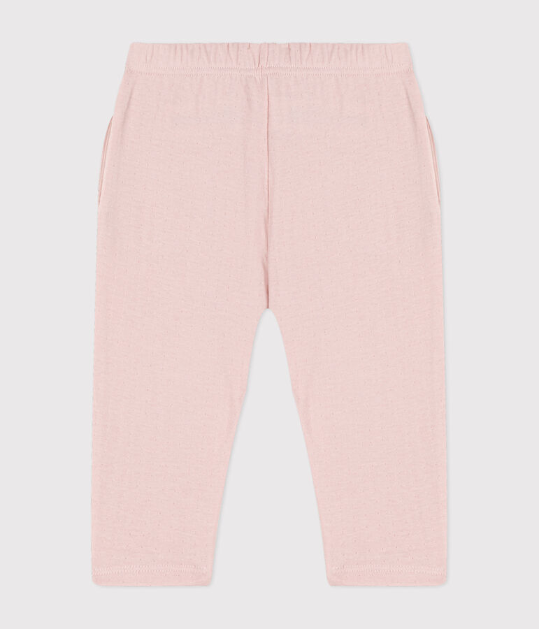 Effen broek in tubic voor baby's roze