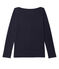 T-shirt femme manches longues en lin laqué bleu SMOKING/bleu BRILLANT