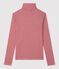 Sous-pull iconique en coton rayé Femme rouge SANGRIA/ MARSHMALLOW