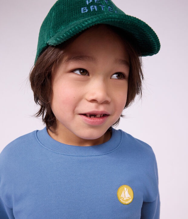 Kinderpet van effen fluweel groen