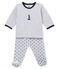 Pyjama bébé garçon gris POUSSIERE/blanc MULTICO