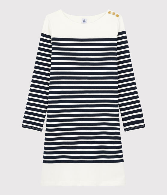 Robe marinière Femme bleu SMOKING/blanc MARSHMALLOW