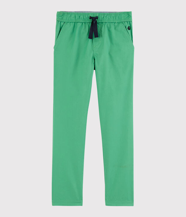 Twill broek voor jongens groen