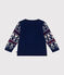 Gebreid babyvestje met wol blauw MEDIEVAL/wit MULTICO