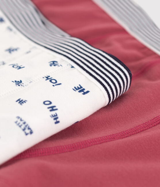Set van 2 boxershorts voor jongens in katoen en elastaan variante 1