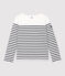 Iconische marinetrui van katoen Dames wit MARSHMALLOW/blauw SMOKING