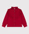 Meisjesblouse van fijn velours rood CORRIDA