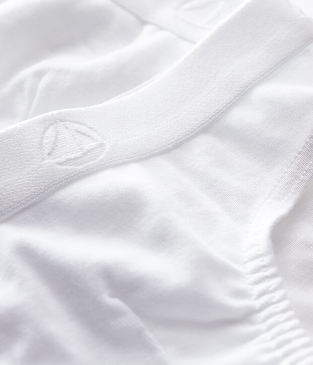 Lot de 2 slips blancs en coton petit gar&ccedil;on multicouleur