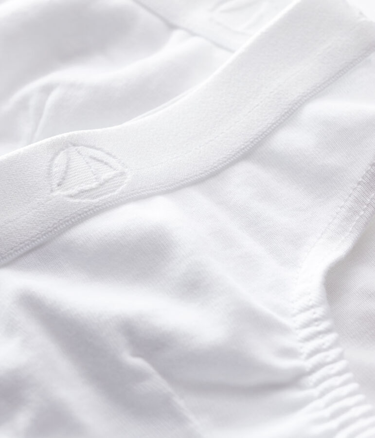 Lot de 2 slips blancs petit gar&ccedil;on en coton biologique multicouleur