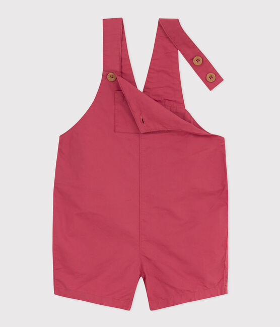 Korte salopette in schattige keperstof voor baby's roze PAPI