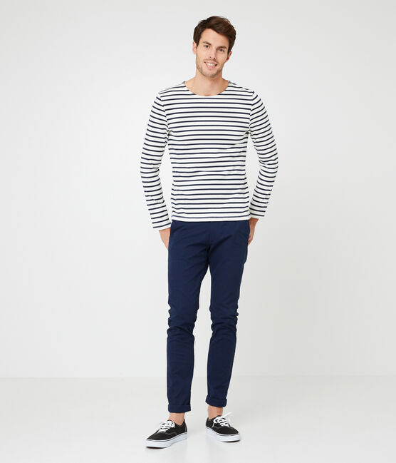 Marinière iconique homme beige COQUILLE/bleu SMOKING