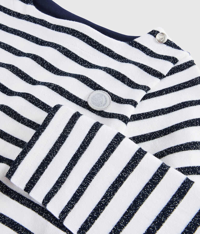 Marinetrui voor meisjes kinderen wit MARSHMALLOW/ SMOKING ARGENT BRILLANT