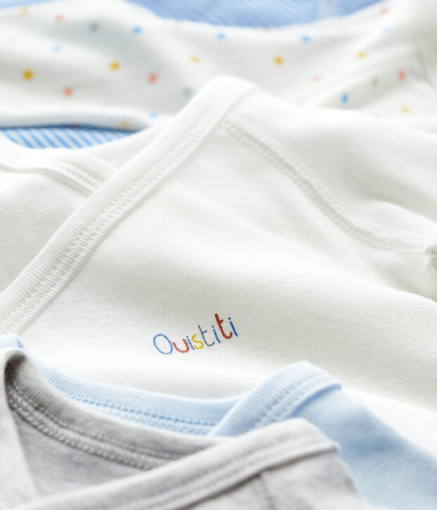 Set van 5 babybody's in biokatoen multicouleur