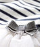Gestreepte jurk met lange mouwen babymeisje wit MARSHMALLOW/blauw SMOKING