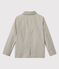 Gestreepte blazer in canvas voor jongens grijs MINERAI/wit LAIT