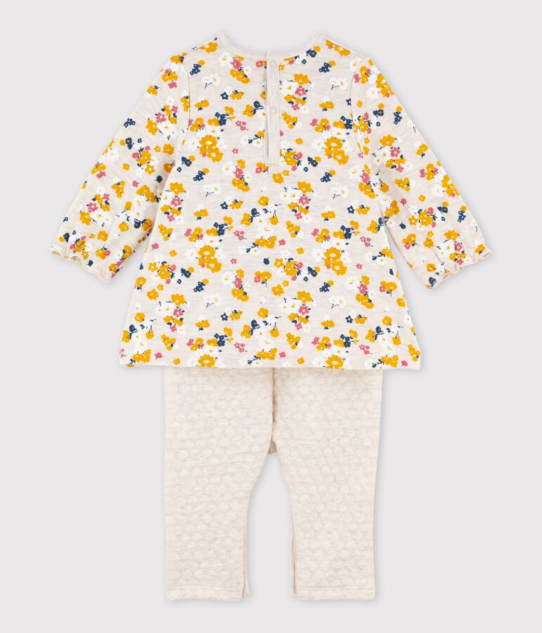 Lang pakje  voor baby meisje beige/multicouleur