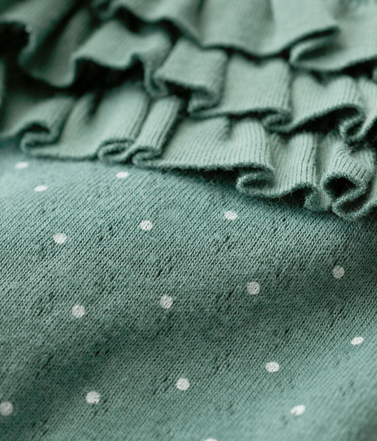 Katoenen legging met print voor babymeisjes groen VALLEE/wit MARSHMALLOW