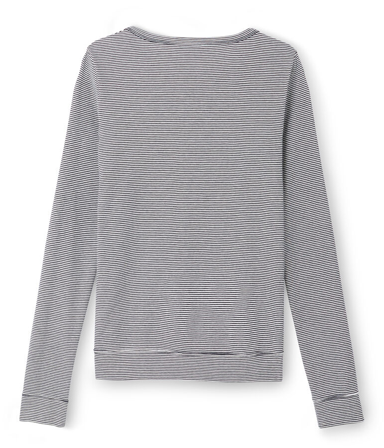 Iconische vrouwencardigan blauw/wit