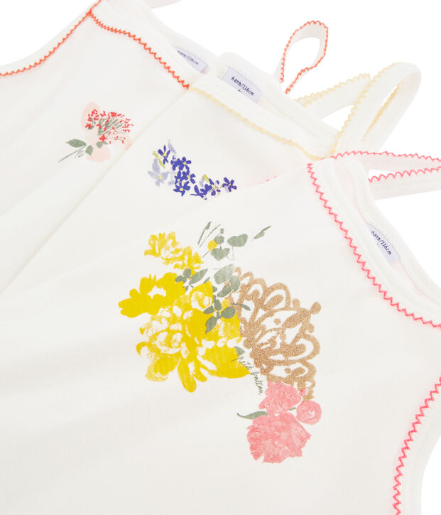 Set meisjehemden met schouderbandjes multicouleur