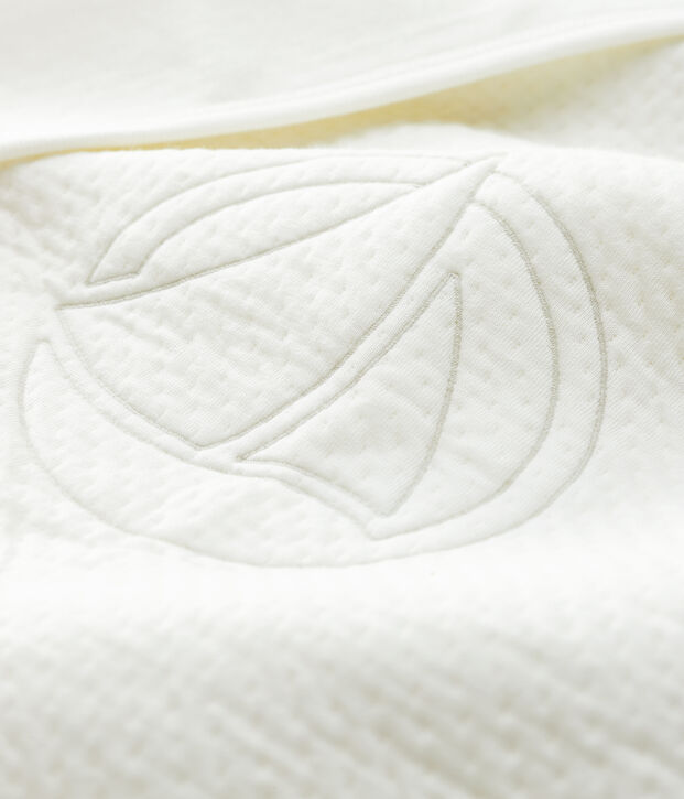 Couverture b&eacute;b&eacute; en tubique en coton biologique blanc