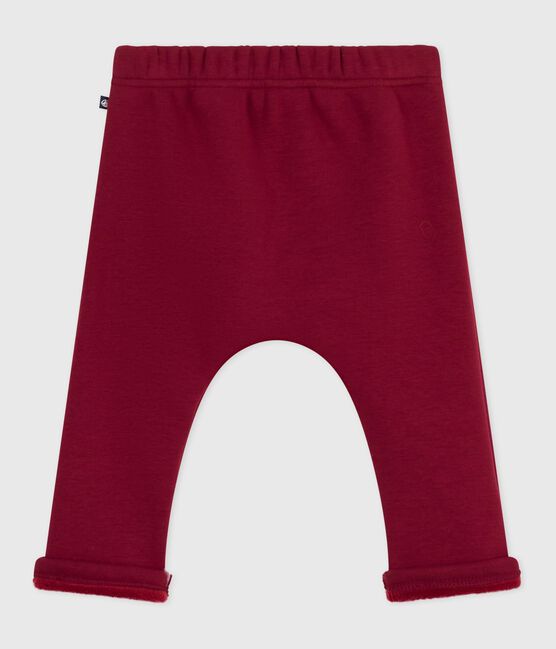 Effen babybroek van zacht en warm katoen AMARANTE