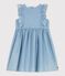 Robe sans manches enfant en coton bleu BLEU CLAIR