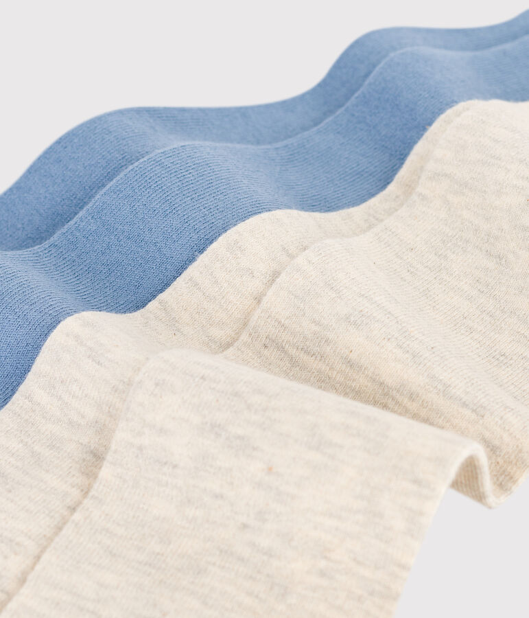 Lot de 2 paires de collants enfant en jersey de coton bleu ADRIATIC/ MONTELIMAR