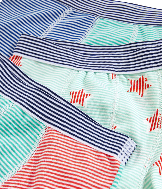Trio van boxershorts jongens multicouleur