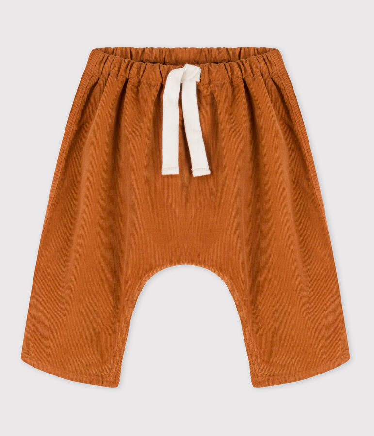 Pantalon b&eacute;b&eacute; en velours c&ocirc;tel&eacute; marron ECUREUIL