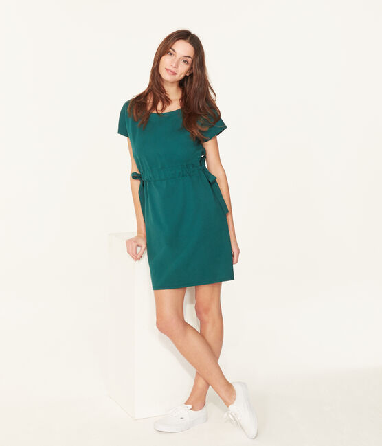 Robe manches courtes femme vert PINEDE