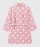 Kamerjas van fleece met print voor kinderen roze/wit