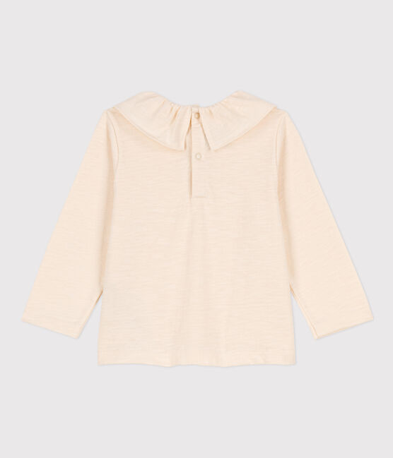 Gevlamde blouse met lange mouwen in jersey voor baby's ecru AVALANCHE