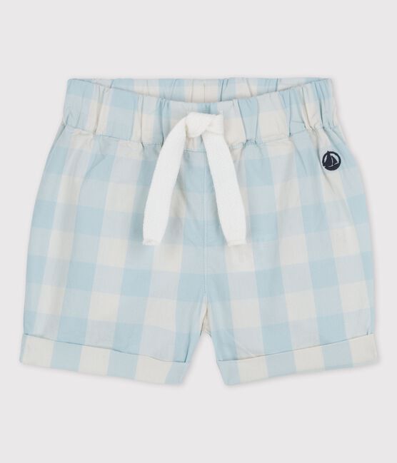 Popeline vichy babyshort BOLDAIR/ MARSHMALLOW