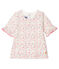 Blouse met korte mouwen en print babymeisje wit/multicouleur